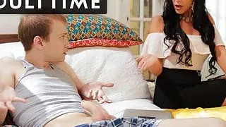 MILF Stepmom Texas Patti Caught Him Stroking His Cock!