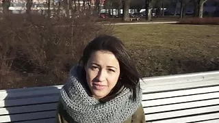 Hot brunette's film casting turned into a hardcore session