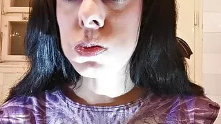 Mouth & teeth fetish toothbrush after goodmorning BJ pt1