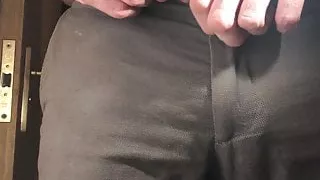 Toilet scene re-enactment. Flashing my dick left&right