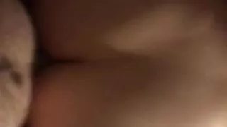 cuck fucks BBW hotwife in the ass with a strapon