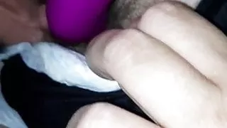 Both of us wearing panties and feminine pads while fucking