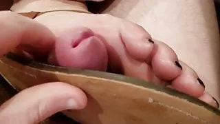 sandals shoejob with cum