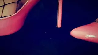 MissEmma in pink high heels