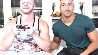 Gay stud eating black hunks ass