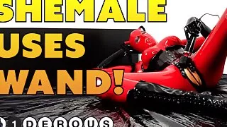 Horny Shemale Rubber Doll!