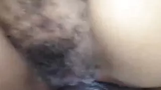 Ebony cumming all over her lover's BBC