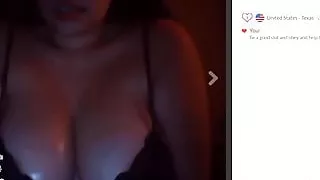 Chubby babe bouncing huge boobs