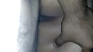 Latina does cowgirl on  small hubby