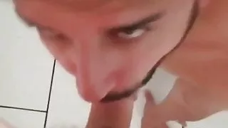 My bear dom slaps me and fuck my mooth