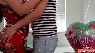 my stepmom said take the condom off - creampie in her