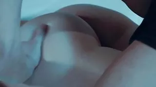 A blonde russian girlfriend massaged then fucked by her guy