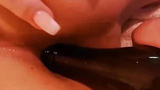 slow motion champagne squirt