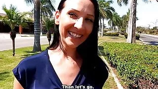 German milf meets, flirts and fucks on holiday with tourist
