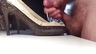 Cum on heels slow motion