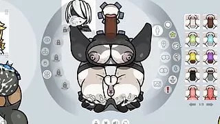 Fapwall, Weird Hentai game 2B Nier Automata likes big dicks