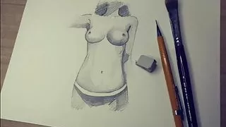 Stepsister's Breast And Body Drawing