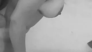 Busty Indian slut fucks with her boy – creampie with cum