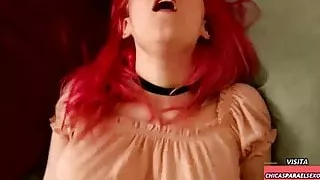 Chica Pelirroja Cachonda Follada Duro - Grandes Tetas