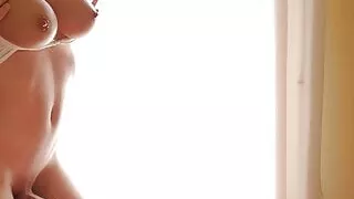 Beautiful shemale cumshot