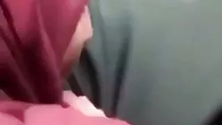 Hijab whore does 2 men for money