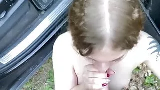 Blowjob, Missionary and Doggystyle in Public in the Park!