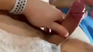 Handjob, cum and fucking