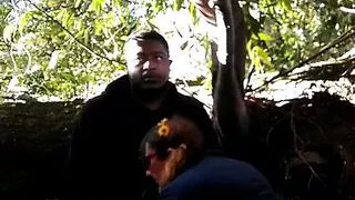 Fucking in creek behind home plate during Little League game