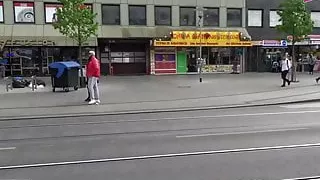 Public creampie Sex with German amateur teen in Hanover
