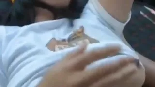 Play with big boobs and shoot