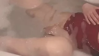 Student masturbates in the bathroom. Wet pussy and orgasm