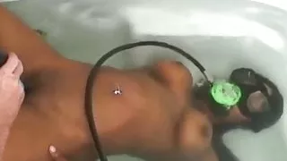 Ebenholz Badewanne Scuba Masturbation