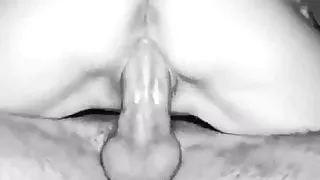 My lubricated cock is opening her vagina