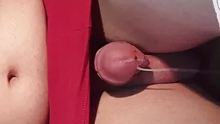 sissy soft cock handsfree accidentally cumshot, nipple play