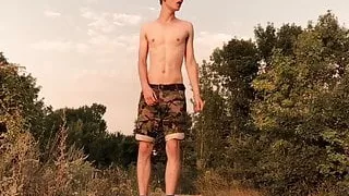 Teenage jerking off with 9 inches Hot Big cock