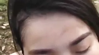 Wind is blowing ,by lake side girl give blowjob