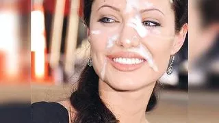 Angelina Jolie (Face) Jerk Off Challenge - With Moaning.