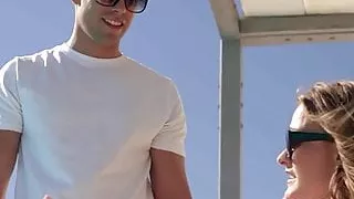 Honour May gets fucked by Alberto Blanco outdoors