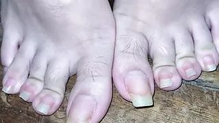 Her Long Sexy Toenails