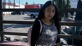 A schoolgirl gets wild with a dildo in her wet pussy