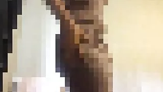 A censored striptease