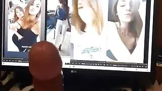 Toller ruinierter Cumshot, Viel Sperma, Sperma auf hübschem Mädchen