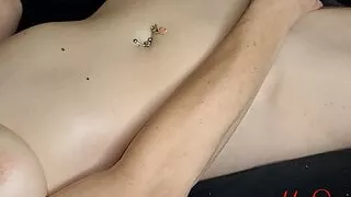 Massage While Masturbating Ends Covered In Cum