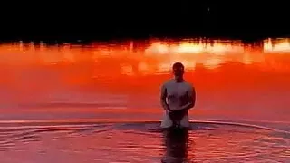 Cute Twink Gay teenager goes naked in the water