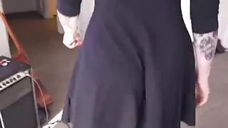 tattooed  seduces hung land lord cumshot college