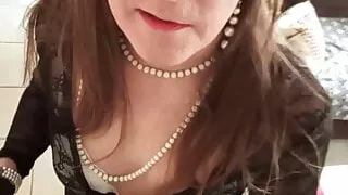 Candice in thigh high boots