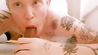 hot day, ice fetish nipple play bbc blowjob  pov ftm