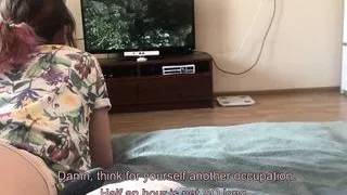 Stepbrother fucks stepsister while she plays game POV