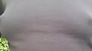 Tits shown on sidewalk