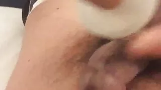 Masturbating with a Shampoo Bottle in Hotel Room